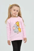 Toontoy Kız Çocuk Zürafa Fil Baskılı Sweatshirt thumbnail 5