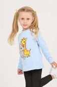 Toontoy Kız Çocuk Zürafa Fil Baskılı Sweatshirt thumbnail 2