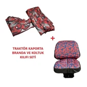 Case JX 90 E Traktör Kaporta Kılıfı Branda ve Koltuk Kılıfı Seti - 1