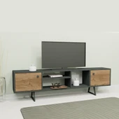 Lagomood Sally Tv Ünitesi Antrasit Ceviz thumbnail 3