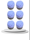 6 Adet 25 cc Gül Kapaklı Pomad Kutusu  Krem, Merhem ve Kozmetik Ürünler İçin Boş Plastik Ambalaj - 1