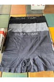 SLIM TIME SHAPER Mikrofiber Erkek Boxer 3'lü Paket Premium Ekstra Konforlu Dikişsiz Seamless thumbnail 2