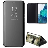 Samsung Galaxy S20 Uyumlu Aynalı Kapaklı Lüx Kılıf Siyah thumbnail 1