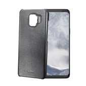 Celly Ghost Samsung Galaxy S9 Deri Görünümlü Kılıf Siyah thumbnail 1