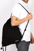 Rakerplus Siyah 35x40 cm Unisex Ham Bez Büzgülü Sırt Ayakkabı Çantası - 7