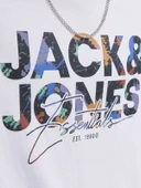 JACK JONES Erkek Renkli Yazı Baskılı Tişört 12278523 - 5