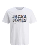 JACK JONES Erkek Renkli Yazı Baskılı Tişört 12278523 - 1