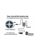 Rgb Şerit Led Set 5 Metre, Kumanda ,Adaptör - 4