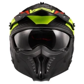 LS2 DRIFTER DEVOR MAT SİYAH-NEON SARI KASK thumbnail 4