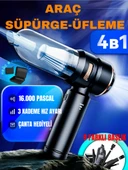 Şarjlı Araç Süpürgesi 16000 Pa Güçlü Emiş Üfleme ve Çekme,9 Başlıklı, Ev ve Araba thumbnail 1