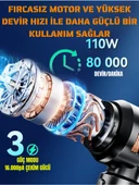Şarjlı Araç Süpürgesi 16000 Pa Güçlü Emiş Üfleme ve Çekme,9 Başlıklı, Ev ve Araba thumbnail 4
