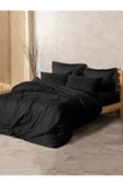Plaid Ranforce Tek Kişilik Nevresim Takımı Siyah - 1