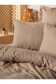 Plaid Ranforce Tek Kişilik Nevresim Takımı Vizon - 2