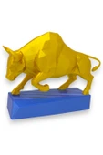 3D Kadıköy Boğası – Fenerbahçe Temalı Sarı Lacivert Biblo (8,5 cm) - 2