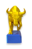3D Kadıköy Boğası – Fenerbahçe Temalı Sarı Lacivert Biblo (8,5 cm) - 1