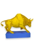 3D Kadıköy Boğası – Fenerbahçe Temalı Sarı Lacivert Biblo (8,5 cm) - 6