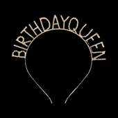 Birthday Queen Altın Renkli Taşlı Metal Taç - 1