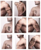 Hayal Sepeti Geçici Dövme 9,5x19cm TATTOO Minimal Tattoo Aksesuar Şık  SAAT - Çapa Ve Pusula Modeli - 5