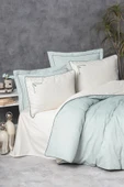 Elite Saten Çift Kişilik Nevresim Takımı Vanko Mint thumbnail 2