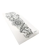 Hayal Sepeti Geçici Dövme 9,5x19cm TATTOO Minimal Tattoo Aksesuar Şık  SAAT - Çapa Ve Pusula Modeli - 2
