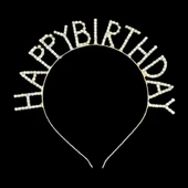 Happy Birthday Altın Renkli Taşlı Metal Taç - 1