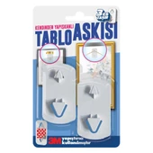Kendinden Yapışkanlı Tablo Çerçeve Saat Askısı 2 adet 3 kg taşır - 1