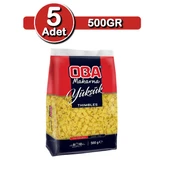 Oba Yüksük Makarna 500 g x 5 Adet | Ev Tipi Çoklu Paket - 1