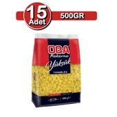 Oba Yüksük Makarna 500 G X 15 Adet | Çoklu Stok Paketi thumbnail 1