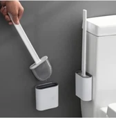 Sensörlü Otomatik Slim Çöp Kovası 9 Lt +  Duvara Asılabilir Beyaz Silikon Klozet Fırçası thumbnail 6