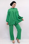 Moda Çizgili Robalı İkili Takım Yeşil thumbnail 2