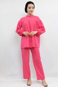 Moda Çizgili Robalı İkili Takım Pembe thumbnail 1