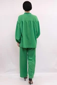 Moda Çizgili Robalı İkili Takım Yeşil thumbnail 5
