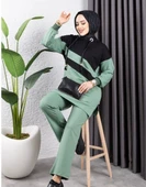 Çapraz Garnili Ribanalı Spor Takım MİNT SİYAH - 1