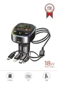 TORİMA G15 Siyah FM Transmitter Araç Şarj Cihazı (18W Hızlı Şarj - USB/Type-C/TF Kart Destekli) thumbnail 1