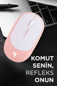 Torima TM-16 Pembe Kablosuz Çift Modlu Sessiz Mouse Fare thumbnail 3