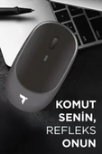 Torima TM-16 Gri Kablosuz Çift Modlu Sessiz Mouse Fare thumbnail 3