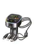 TORİMA G15 Siyah FM Transmitter Araç Şarj Cihazı (18W Hızlı Şarj - USB/Type-C/TF Kart Destekli) thumbnail 5