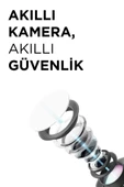 Torima CMR30 Beyaz Şarjlı Duvar Lambası Görünümlü Dış Mekan Kamerası Akıllı IP Güneş Enerjili Kamera - 5