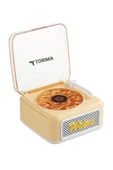 Torima D61 Sarı Mini Nostalji Plak Görünüm Dekor Waves Bluetooth Işıklı Müzik Çalar Saat Tf Kart Aux Özellikli - 4