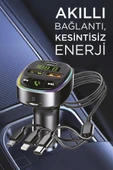 TORİMA G15 Siyah FM Transmitter Araç Şarj Cihazı (18W Hızlı Şarj - USB/Type-C/TF Kart Destekli) thumbnail 3