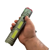 ARWOAN Şarjlı Alüminyum Gövdeli LED El Feneri | Yüksek Lümenli, Zoom Özellikli, Su Geçirmez, Taşınabilir Fener - 5