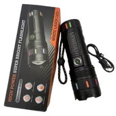 ARWOAN Yüksek Güçlü LED El Feneri Alüminyum Gövde, Zoom Özellikli, Type-C Şarjlı, Süper Parlak Beyaz Lazer LED - 1