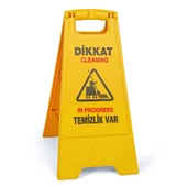 Omnisoft UCTM KZ101 Temizlik Var Uyarı Levhası 6 Adet - 2