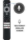 TCL RC902V Rmr1 Netflıx-Prıme Vıdeo-Guard-Medıa-Youtube-Tcl Channel Tuşlu Ses Komutlu Lcd-Led Tv - 1
