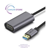 USB 3.0 To VGA Dönüştürücü 1080P Full Hd Görüntü Aktarım Kablosu Tak & Çalıştır thumbnail 1
