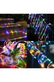 MENFRY Solar Enerjili Bahçe Balkon Ev Süsleme Dekoratif 10 Metre 8 Animasyonlu Rgb Işık Hortum Led - 3