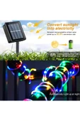 MENFRY Solar Enerjili Bahçe Balkon Ev Süsleme Dekoratif 10 Metre 8 Animasyonlu Rgb Işık Hortum Led - 2