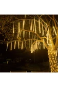 MENFRY Meteor Yağmur Işıkları 8 Tüp Romantik Düğün Partisi için Noel Işıkları Dış Dekorasyon (Sarı Renk) - 2