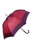 APRİL Snotline Kadın Uzun Baston Şemsiye Lacivert Puantiyeli Kırmızı 23L - 1