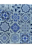 Horasan Ticaret YAPIŞKANLI KAPLAMA KAĞIDI BÜYÜK BOY 5 METRE MAVİ ÇİNİ DESENLİ - 1